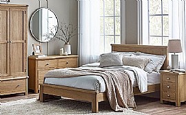 Memphis Limed Oak Bed and Bedroom Furniture